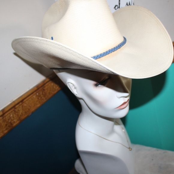 Vintage Resistol "Self-Conforming" Genuine Shantung Panama Cowboy hat - Picture 10 of 12